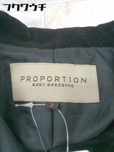 ◇ PROPORTION BODY DRESSING シングル 2B ベロア 長袖 テーラードジャケット サイズ2 ブラック レディース_画像3
