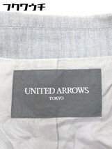 ◇ UNITED ARROWS ユナイテッドアローズ ストライプ 長袖 ジャケット サイズ40 グレー レディース_画像4