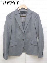 ◇ UNITED ARROWS ユナイテッドアローズ ストライプ 長袖 ジャケット サイズ40 グレー レディース_画像1