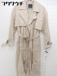 ■ ●新品● ◎ N.O.R.C ノーク タグ 定価2.2万円 リネン100% 長袖 ロングコート サイズ1 ベージュ レディース