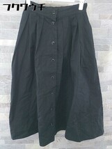 ◇ ketty cherie ケティ シェリー センターボタン ロング フレア スカート サイズ1 ブラック レディース_画像1
