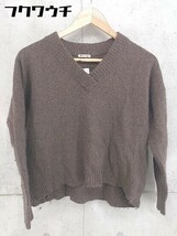 ◇ FREAK'S STORE フリークスストア Vネック 長袖 ニット セーター サイズF ブラウン レディース_画像1