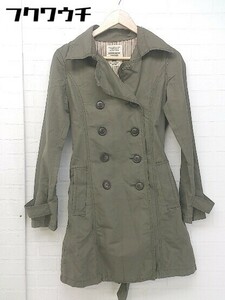 * * iiMK I I.M ke- long sleeve trench coat size 40 khaki lady's 