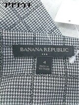 ◇ BANANA REPUBLIC バナナリパブリック チェック 七分袖 膝丈 ワンピース サイズ4 ブラック系 レディース_画像4