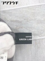 ◇ green label relaxing UNITED ARROWS バックジップ 切替 花柄 レース 長袖 膝丈 ワンピース グレー レディース_画像5