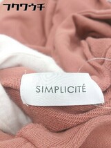 ◇ Simplicite シンプリシテェ Vネック スリット 長袖 膝下丈 ワンピース ピンク系 レディース_画像4