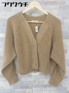 * natural couture NICE CLAUP long sleeve knitted cardigan brown group lady's 