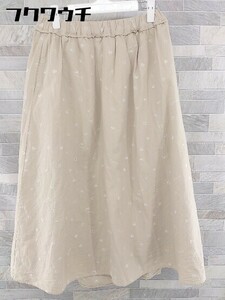 ◇ SM2 サマンサ モスモス 刺繍 ロング フレア スカート サイズFREE ベージュ ホワイト レディース