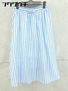 ◇ SM2 サマンサ モスモス ロング ギャザー スカート サイズF ブルー系 ホワイト レディース