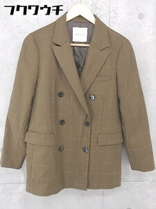 ◇ BRACTMENT by green label relaxing ブラクトメント 20AW チェック ダブル ジャケット サイズ38 ブラウン レディース