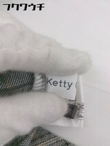 ◇ ◎ ketty cherie ウエストリボン付き チェック 長袖 膝下丈 ワンピース サイズM ブラック系 ブラウン系 レディース_画像4