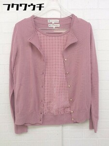 * KUMIKYOKU Kumikyoku thin knitted cardigan sweater ensemble size 2 Pink Lady -s