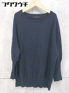 ◇ green label relaxing UNITED ARROWS コットン ニット セーター ネイビー レディース