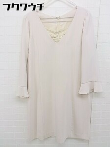 ◇ PROPORTION BODY DRESSING レース 長袖 ミニ ワンピース サイズ3 ベージュ レディース