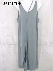 * JEANASIS Jeanasis slit no sleeve long One-piece size F blue lady's 