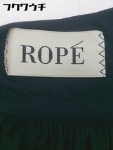 ◇ ◎ ROPE' ロペ ウエストリボン カシュクール 半袖 膝丈 ワンピース サイズ36 ネイビー レディース_画像4