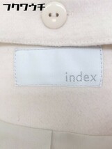 ■ index インデックス ジップアップ フード 長袖 コート サイズL アイボリー系 レディース_画像4