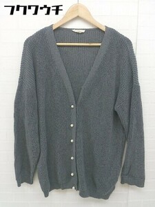 ◇ CF Freeway green label relaxing UNITED ARROWS コットン 長袖 ニット カーディガン サイズS グレー系 レディース