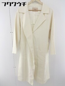 # * ef-de ef-de belt attaching long sleeve long coat size 7 ivory lady's 