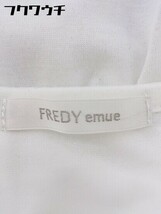 ◇ fredy emue フレディ エミュ ドット 切り替え ノースリーブ ロング ワンピース サイズ36 ホワイト ネイビー レディース_画像4
