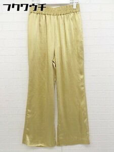 * LAGUNAMOON Laguna Moon waist rubber slit pants size S yellow lady's 