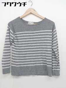 * INED Ined long sleeve sweater size 9 gray white lady's 