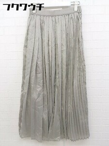 * ROSE BUD Rose Bud long pleated skirt size F gray series lady's 