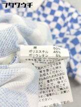 ◇ EDWIN GOLF エドウィン ゴルフ チェック 半袖 ポロシャツ サイズL ホワイト ブルー レディース_画像5