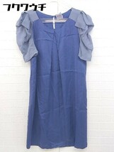 ◇ Another Edition CROIX UNITED ARROWS 切り替え 半袖 ミニ ワンピース ブルー系 レディース_画像1