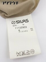 ◇ ◎ SILAS サイラス ノースリーブ スリット 膝丈 ワンピース サイズM ベージュ ネイビー レディース_画像6