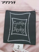 ◇ ◎ CYNTHIA ROWLEY シンシアローリー タグ付き 刺繍 半袖 Tシャツ カットソー サイズ2 ピンク レディース_画像4