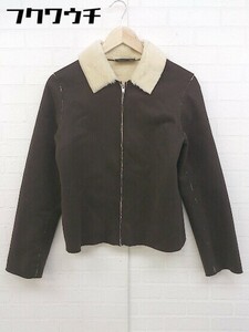 # UNTITLED Untitled Zip up long sleeve jacket dark brown lady's 