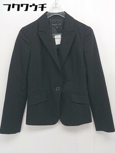 * INDIVI Indivi в тонкую полоску длинный рукав tailored jacket размер 05 черный женский 