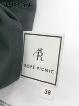 ◇ ◎ ROPE PICNIC ロペピクニック つけ襟 フレンチスリーブ ミニ ワンピース サイズ38 ブラック オフホワイト レディース_画像4
