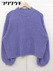 ◇ w closet ダブルクローゼット ニット 長袖 セーター サイズF パープル レディース