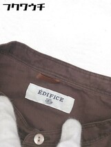◇ EDIFICE エディフィス シルク混 七分袖 シャツ サイズ38 ブラウン レディース_画像4