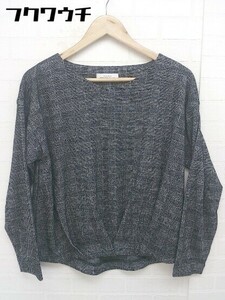 ◇ green label relaxing グリーンレーベル UNITED ARROWS チェック 長袖 カットソー グレー系 レディース