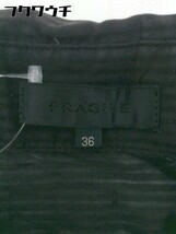 ◇ FRAGILE フラジール ストライプ 長袖 シャツ サイズ36 ブラック レディース_画像4