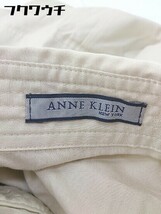 ◇ ◎ ANNE KLEIN アンクライン フレンチスリーブ 膝下丈 シャツ ワンピース サイズ30 ベージュ系 レディース_画像4