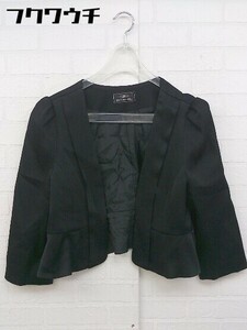 ◇ GRACE CONTINENTAL グレースコンチネンタル 七分袖 ジャケット サイズ36 ブラック レディース