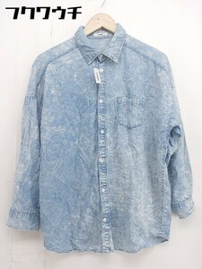 * * OSMOSIS Osmosis рубашка с длинным рукавом блуза размер ONE оттенок голубого женский 
