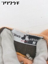 ◇ Black＆White ブラックアンドホワイト ウール ニット 長袖 セーター サイズ1 オレンジ ブラウン レディース_画像4