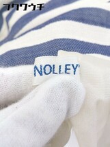 ◇ ◎ NOLLEY'S ノーリーズ ボーダー 半袖 膝丈 ワンピース サイズ3 アイボリー ネイビー レディース_画像7