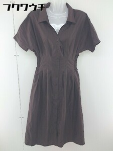 * AG by aquagirle-ji-bai Aqua Girl short sleeves long One-piece size M brown group lady's 