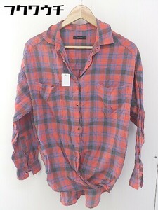 * JOURNAL STANDARD Journal Standard check long sleeve shirt blouse red group lady's 