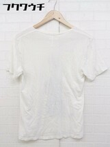 ◇ STUDIOUS ステュディオス フロントプリント 半袖 Tシャツ カットソー サイズM オフホワイト マルチ レディース_画像3