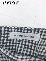 ◇ ◎ natural couture ナイスクラップ 千鳥格子 七分袖 膝下丈 ワンピース サイズF ブラック ホワイト系 レディース_画像4