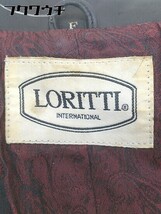 ■ LORITTI ロリッティ 羊革 ラムレザー 長袖 コート サイズF ブラック レディース_画像4