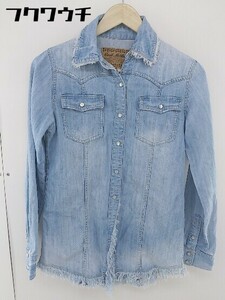 * CECIL McBEE Cecil McBee long sleeve Denim shirt blouse size M indigo lady's 