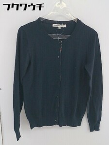 ◇ green label relaxing UNITED ARROWS コットン ニット カーディガン サイズ38 ネイビー レディース